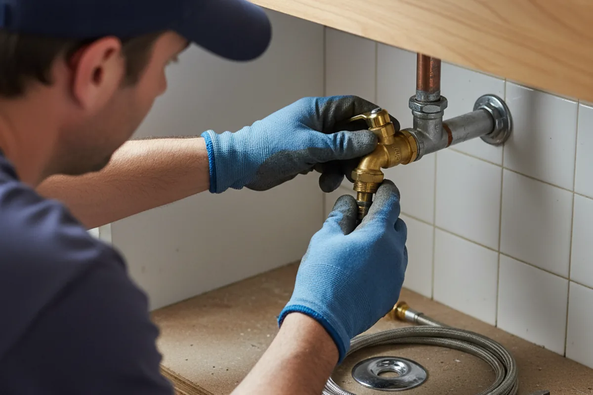 Shutoff valve and fitting work during Faucet and Fixture Repair in Sullivan